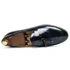 Sapatos Masculinos Casuais de Couro com Franjas de Cano Baixo, Tamanho Grande Transfronteiriço Verão Nova Marca Tendência Sapatos Slip-On, Sapatos Sociais Planos Retrô