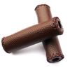 Cubierta de Manillar de Bicicleta Muerta Voladora Esponja de Bicicleta Retro Cosida a Mano Guantes de Cuero Suave Tapón de Manillar Plegable de Cuero para Carretera