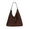 Nova bolsa de ombro texturizada de grande capacidade Yuezhi para o início do outono de 2026, bolsa casual vintage de axila, bolsa de mão simples para o dia a dia