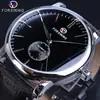 Nuevo Forsining Estilo Europeo y Americano Moda Masculina Casual Simple Movimiento Mecánico Reloj Mecánico Automático
