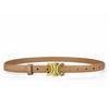 Cinturón Fino Casual Versátil para Mujer, Estilo Arco del Triunfo en Cuero Sintético, Cinturón de Moda Tendencia Estilo Ins