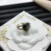 Anillo Ajustable Dior/Dior Best-Seller Transfronterizo Letra Cd para Mujer, Anillo Abierto de Latón Vintage Abeja Lujo Ligero Europeo y Americano