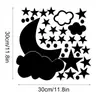Pegatina de Pared Espejo Acrílico Combinación Luna Estrella Nube Decorativa Pegatina de Pared Espejo Suave Cubierta Decorativa Defectos Renovación