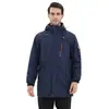 Chaqueta exterior de otoño e invierno engrosada cálida a prueba de frío ropa de trabajo tres en uno dos piezas logo largo bordado fabricante