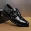 Tamanho Grande Transfronteiriço 47 48 Slip-On Bico Fino Casual Couro Sapatos Baixos Fivela Mocassins Modernos Tendência Sapatos