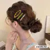 Pinza para el pelo de terciopelo con forma de corazón y perlas, estilo coreano, color block, nuevo modelo otoño e invierno 2026, pinza de pico de pato para frente y laterales