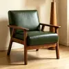 Cadeira Hank, sofá individual de madeira maciça, conjunto de mesa de chá e cadeiras de hotel, cadeira estilo vintage, móveis para café e pousada, cadeira de sofá para lazer e relaxamento