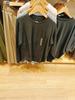 Camiseta de otoño para mujer, cuello redondo, manga larga, dobladillo curvo, estilo waffles, Y459786