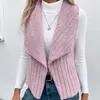 Moda Casual Simples Sem Mangas Versátil Colete Jaqueta Outono Inverno Novo Cruzamento Europeu e Americano Amazon Decote V