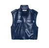 Chaleco Sin Mangas de Cuero de Color Sólido Nuevo Primavera 2026 Aliexpress Transfronterizo 1255817 + Minifalda 5427401