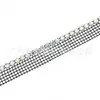 Red de Diamantes de Venta Caliente Transfronteriza de 5 mm de un Solo Lado y una Sola Fila de Pedrería con Diamantes Incrustados Encaje de Diamantes para Ropa DIY Vestido de Novia Accesorios Decorativos
