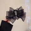 Preto Frente e Face Arco Grab Clip Escape Princesa Headwear Oversized Estilo Coreano Elegante Tubarão Clipe Atacado Hairpin Mulheres