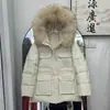 Parka de Trabalho Feminina Rosa Espessa para Frio Extremo de Inverno 2026 Dinamarca Estilo Coreano Casaco de Algodão com Penas
