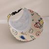 Sombrero de Niño Verano Nuevo Creativo Dibujos Animados Graffiti Ala Grande Capucha Exterior Parasol Transpirable Sombrero Protector Solar para Niños