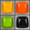 Prato Quadrado Prato de Fast Food Branco Colorido Melamina Imitação Tigela de Arroz Prato Quadrado Plástico Utensílios de Mesa Prato de Jantar