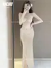 2026 Nuevo Bikini de Dos Piezas Dividido para Mujer Conjunto de Tres Piezas Falda Larga Exquisita de Alta Gama Traje de Baño Sexy para Playa y Aguas Termales