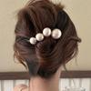Pinza de Pelo de Felpa Otoño e Invierno Nuevo Estilo 2025 Pinza de Pato en la Parte Posterior de la Cabeza Súper Dulce y Versátil Pinza Grande de Una Línea Pinza para el Cabello Linda