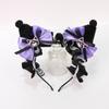 Diadema Coolomi con lazo oscuro para Halloween, tocado de calabaza oscura con murciélago, accesorios para el cabello para niños, lindo tocado