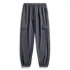 Pantalones de Trabajo para Hombre Primavera y Otoño Pierna Recta Holgados Pantalones Deportivos Ligeros Joggers de Otoño Estilo Coreano Marca de Moda Pantalones Casuales