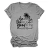 Cree que Hay Bien Amazon Ebay Sitio Independiente Camiseta de Manga Corta con Cuello Redondo de Moda y Elegante para Mujer