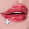 Trébol de Cuatro Hojas Cuadrado Brillante Aleación de Cobre y Titanio Acero de Titanio Piercing Labial Piercing Hueso de la Oreja Joyería de Piercing Transfronteriza Europea y Americana
