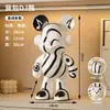 Cofrinho de Urso Violento Pintado à Mão Ornamento Decoração de Móvel de TV para Casa Moderno de Luxo Leve Fornecimento Direto da Fábrica
