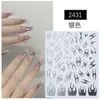 Pegatinas de Uñas Trendy Espina Llama 2026 Nuevas Pegatinas Adhesivas Irregulares para Uñas Color Blanco y Negro