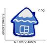 Patch de Tecido Graffiti Azul Inverno Aplique para Roupas Decoração Série Acessórios de Natal Transfronteiriços Natal Selo Bordado à Máquina