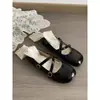 2025 Novos Sapatos Mary Jane Versáteis de Outono para Mulheres Antiderrapantes Tendência para Saias Curtas Sapatos de Fada para Uso no Verão