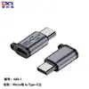 Adaptador de carga rápida para teléfono móvil QC480Mbps Tipo-C hembra a Lighting Micro Mini USB
