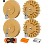 Kit de Rodas Pneumáticas para Remoção de Adesivos para Remover Decalques de Pintura de Carro, Roda de Borracha para Desbaste e Polimento, Roda Pneumática Elétrica para Remoção de Adesivos