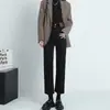 Jeans Rectos de Cintura Alta Negros para Mujer, Nuevos Pantalones Cigarette Ajustados para Figuras Petite Otoño/Invierno 2025