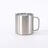 Copo com Alça Novo Modelo Transfronteiriço 12oz Aço Inoxidável 304 com Tampa Isolado a Vácuo para Escritório, Carro e Uso Portátil para Crianças