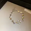 Pulseira Rombus Cravejada com Diamantes Estilo Cool e Indiferente Anel de Mão Leve Luxo High-End Nicho Joia de Mão Atacado