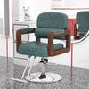 Silla de peluquería con reposabrazos de madera maciza, silla de barbería, silla reclinable elevadora para cortar el pelo, venta al por mayor 3022