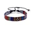 Pulsera Dopamina Multicolor Estilo Étnico Original Pulsera de Tela Tejida a Mano Pulsera de Algodón y Lino Accesorios para Ropa