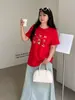 Camiseta bordada con Dopamina del Año Zodiacal de Año Nuevo, Nuevo Estilo Primavera 2026, Atmósfera Festiva, Top 134312