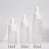 Botella de esencia spot de fábrica botella de aceite esencial esmerilada 15ml20ml30ml botella con gotero botella lijada sub-embotellado de cosméticos
