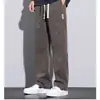 Jeans Negros Elásticos de Cintura para Primavera y Otoño para Hombres Jóvenes y Estudiantes, Pantalones Anchos de Talla Grande, Pantalones Rectos Holgados para Niños