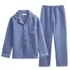 Ropa de Abrigo Gruesa para Otoño e Invierno Pijamas de Hombre Invierno para Hombre Tallas Grandes Capa Fina Acolchado Algodón de Aire Ropa de Casa