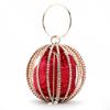 Comercio Exterior Estilo Europeo y Americano Bolso de Mano Popular en Internet Metal Hueco Bolso Bola Dirección Portátil Bola Diamante Bolso de Noche Bolso para Club Nocturno