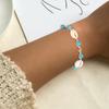 Nuevo verano transfronterizo venta caliente collar de concha tobillera traje pulsera de concha turquesa natural