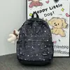 Mochila estilo retro americano con estampado de estrellas, unisex, ligera, mochila casual de nicho para viajes