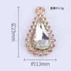 Pendente de Pedra Gema de Cristal Criativo Transfronteiriço Gota d'Água Acessórios DIY Material Liga Eletrodepositada Pulseira Colar Venda Direta de Fábrica