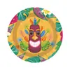 Decoración para Fiesta de Cumpleaños de Hoja de Palmera Tiki Hawaiano Vaso de Papel Desechable Plato de Papel Servilleta Cuchillo, Tenedor y Cuchara Suministros de Vajilla