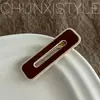Pinza para el pelo de café con leche pinza para el pelo de mujer tocado flequillo lateral frente rota pinza para el pelo 2023 Celebridad de Internet Nueva pinza de pico de pato pinza lateral