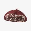 Fábrica de Boinas de Lana Boina Sombrero de Lana al por Mayor Exterior Otoño e Invierno Moda Transfronteriza para Mujer Perla Sombrero de Artista Japonés y Coreano