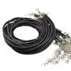 Cadena de extensión de 45+5 cm, 1,5 mm de diámetro, cuerda de cera coreana, cuerda de cuero, aleación, accesorios para collares y joyas.