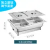 Estufa de buffet de acero inoxidable, estufa de buffet con calefacción eléctrica, estufa calentadora de desayuno de buffet de hotel con tapa abatible transparente, vajilla