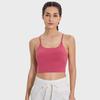 Novo Top Regata Esportivo de Yoga Feminino com Bojo Sexy Cinto Fino Costas Bonitas Fitness Top Alça Roupa de Yoga C5238